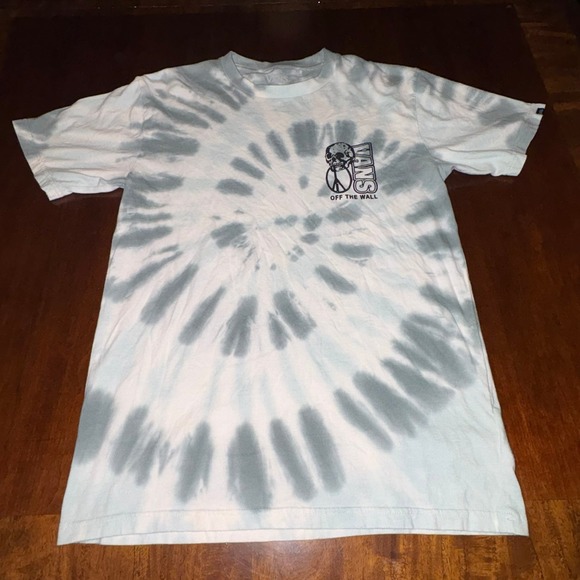 Vans Off The Wall Tie Dye Skull Graphic T-Shirt Small Skate Streetwear Tee - Picture 2 of 5